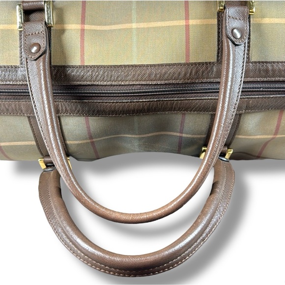 Burberry;s Nova Check Leather Trimmed Weekender Bag - Picture 11 of 14